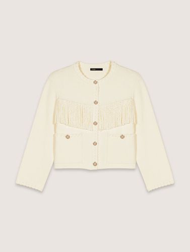 Cardigan À Franges - Blanc - Maje - Maje - Modalova