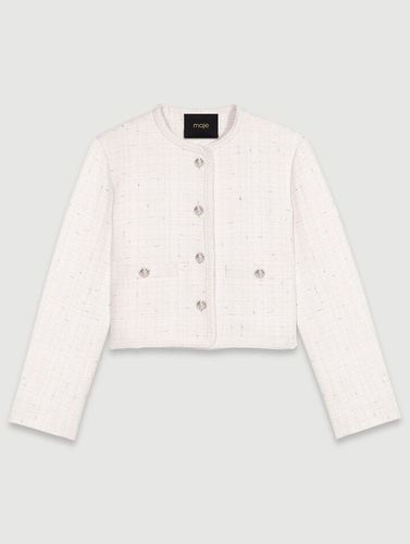 Veste En Tweed - Blanc - Maje - Maje - Modalova