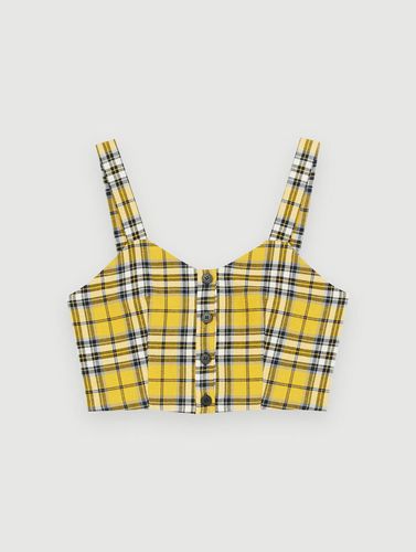 Crop Top À Carreaux Façon Tartan - Maje - Modalova