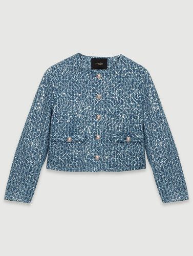 Veste En Tweed Ornée De Sequins - Maje - Modalova