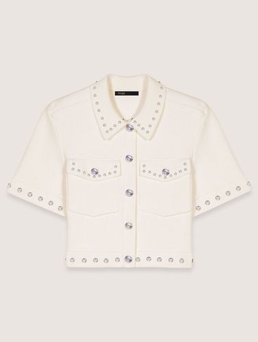 Cardigan Court À Studs - Blanc - Maje - Modalova