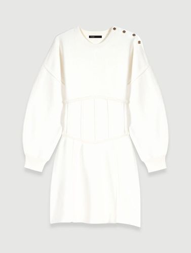 Robe Pull Effet Corset - Blanc - Maje - Modalova