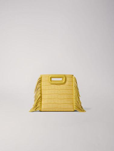 Sac M Mini En Cuir Effet Croco - Maje - Modalova