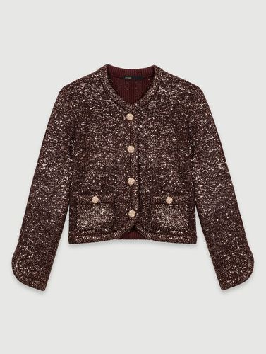 Cardigan À Sequins - Marron - Maje - Maje - Modalova