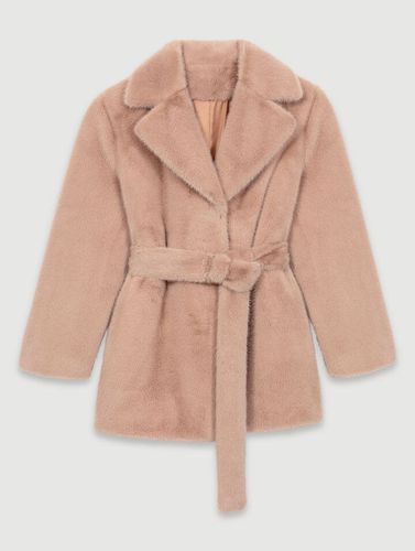 Manteau En Fausse Fourrure - Marron - Maje - Modalova