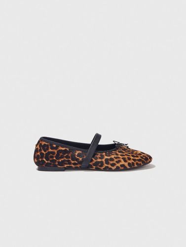Ballerine En Cuir Effet Léopard - Maje - Modalova