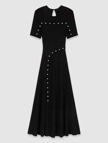 Robe Longue En Maille - Noir - Maje - Maje - Modalova