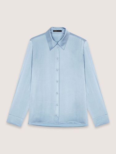 Chemise En Soie - Bleu - Maje - Maje - Modalova