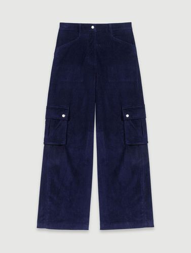 Pantalon Cargo En Velours - Bleu - Maje - Modalova