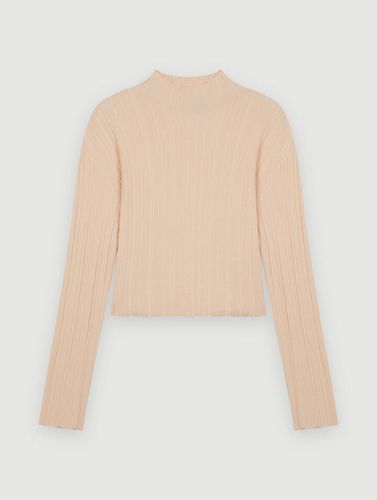 Pull En Maille À Côtes - Rose - Maje - Modalova