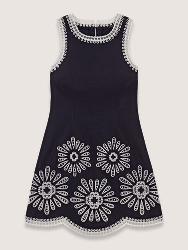 Robe Courte Avec Détails Crochet - Bleu - Maje - Modalova