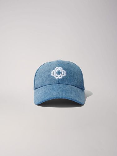 Casquette En Denim À Logo Clover - Bleu - Maje - Modalova