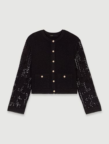 Cardigan En Crochet - Noir - Maje - Maje - Modalova