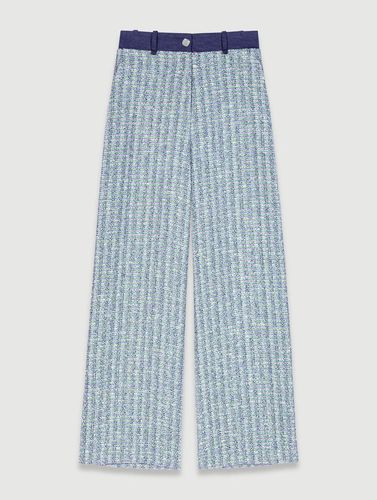 Pantalon Large En Tweed - Multicolore - Maje - Modalova