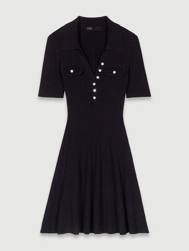 Robe Courte En Maille - Noir - Maje - Maje - Modalova