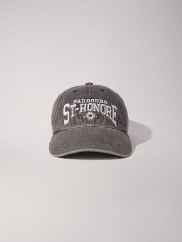 Casquette En Denim Saint Honoré - Gris - Maje - Modalova