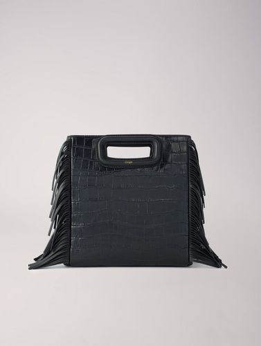 Sac M En Cuir Effet Croco - Maje - Modalova