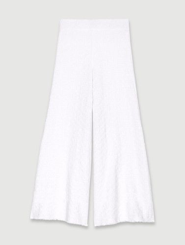 Pantalon Large En Tweed - Blanc - Maje - Modalova