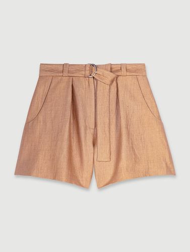 Short En Lin - Marron - Maje - Maje - Modalova