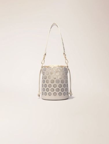 Sac Seau En Cuir Perforé - Blanc - Maje - Modalova