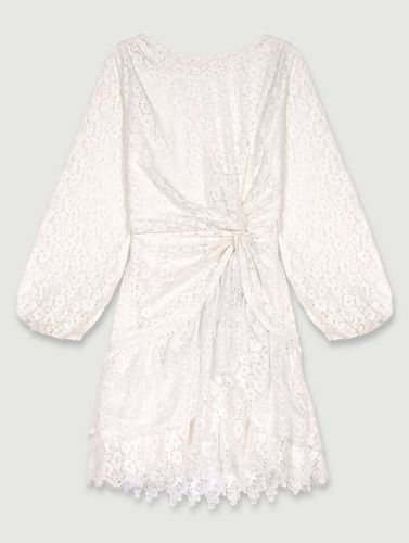 Robe Drapée En Dentelle - Blanc - Maje - Modalova