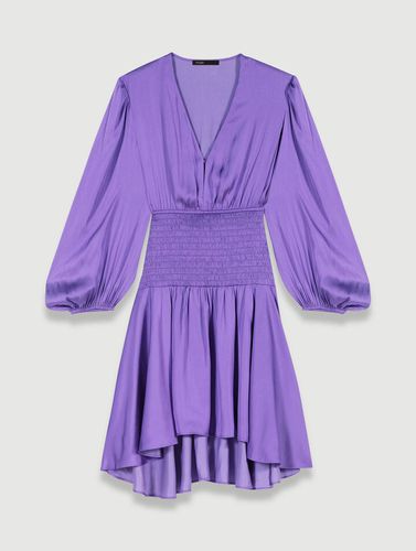 Robe Courte Satinée - Violet - Maje - Modalova