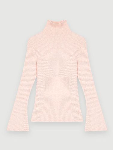 Pull Col Montant En Maille Stretch - Rose - Maje - Modalova