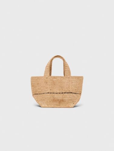 Mini Cabas En Raphia Naturel - Maje - Modalova