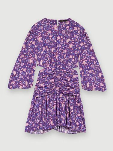 Robe En Viscose Imprimée Dahlia - Violet - Maje - Modalova