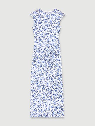 Robe Longue Imprimée - Imprimé Petites Fleurs Bleu - Maje - Modalova