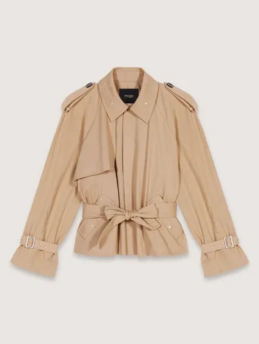 Trench Court Clouté - Beige - Maje - Maje - Modalova