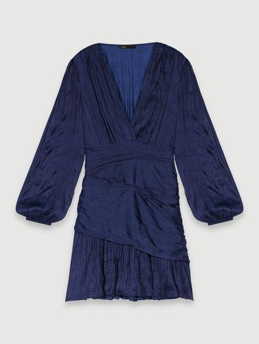 Robe Courte Drapée - Bleu Marine - Maje - Modalova