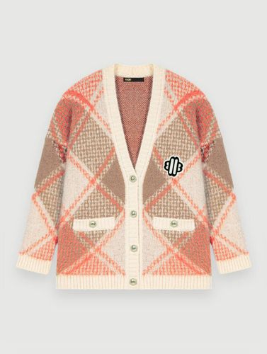 Cardigan Fluffy En Jacquard Losanges - Maje - Modalova