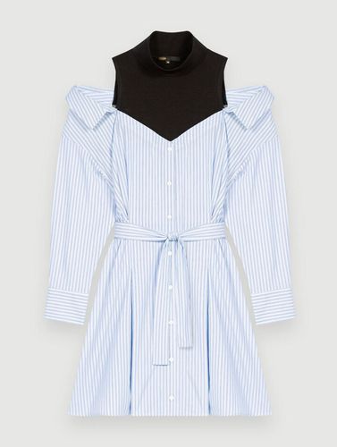 Robe Chemise Trompe-l'ail À Rayures - Bleu - Maje - Modalova