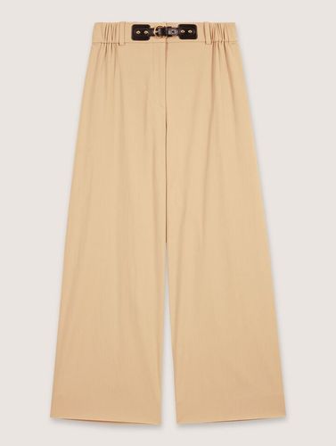 Pantalon Large En Coton - Beige - Maje - Modalova