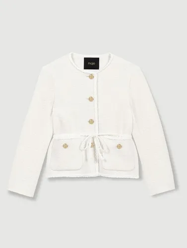 Veste Ceinturée - Blanc - Maje - Maje - Modalova