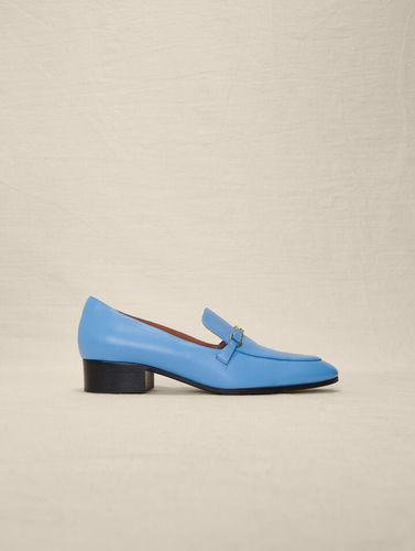 Mocassins En Cuir - Bleu - Maje - Maje - Modalova