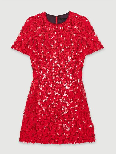 Robe Courte À Sequins Fleurs - Robe de soirée - Maje - Modalova