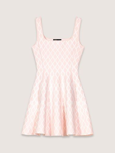 Robe Courte En Maille Jacquard - Rose - Maje - Modalova