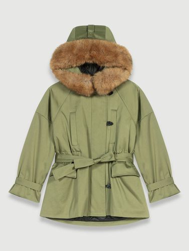 Parka Courte À Capuche - Vert - Maje - Modalova