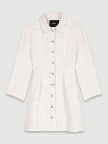 Robe Courte En Tweed - Blanc - Maje - Maje - Modalova