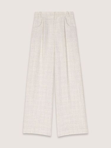 Pantalon Large En Tweed - Blanc - Maje - Modalova