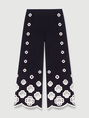 Pantalon Large À Crochet - Noir - Maje - Modalova