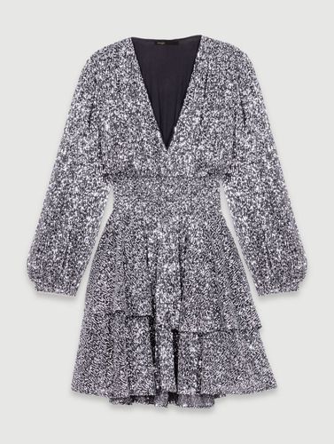 Robe Courte Volantée À Sequins - Maje - Modalova