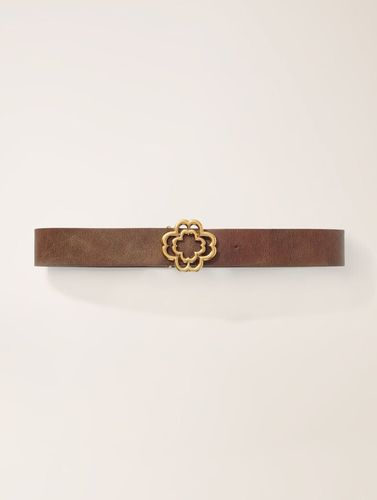 Ceinture En Cuir Vieilli Clover - Maje - Modalova