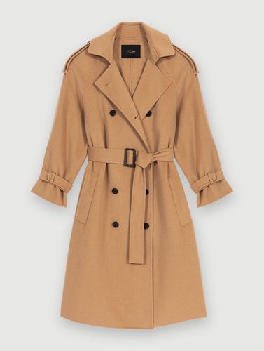 Manteau En Laine Camel - Maje - Modalova