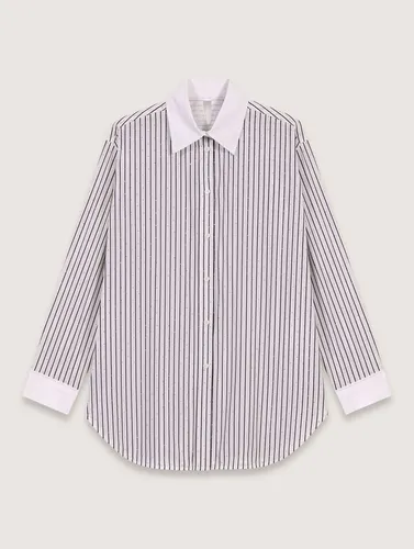 Chemise Strassée À Rayures - / - Maje - Modalova