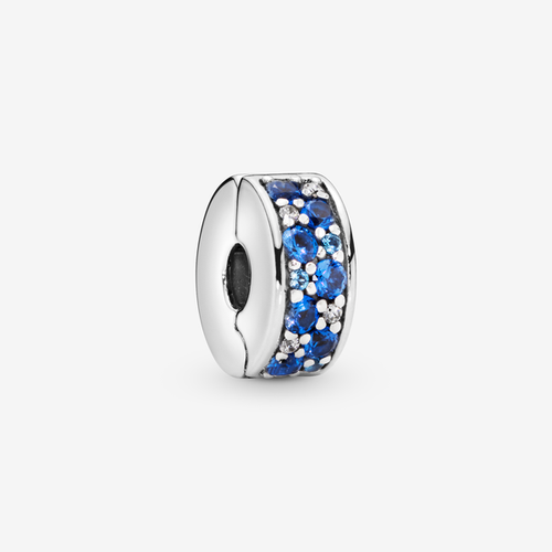 Charm Clip Pavé Bleu - Pandora - Modalova