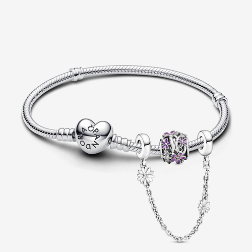 Bracelet composé Marguerite Violette Ajouré - Pandora - Modalova