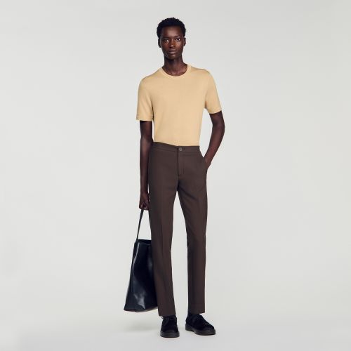 Pantalon en jersey - Sandro Paris - Modalova